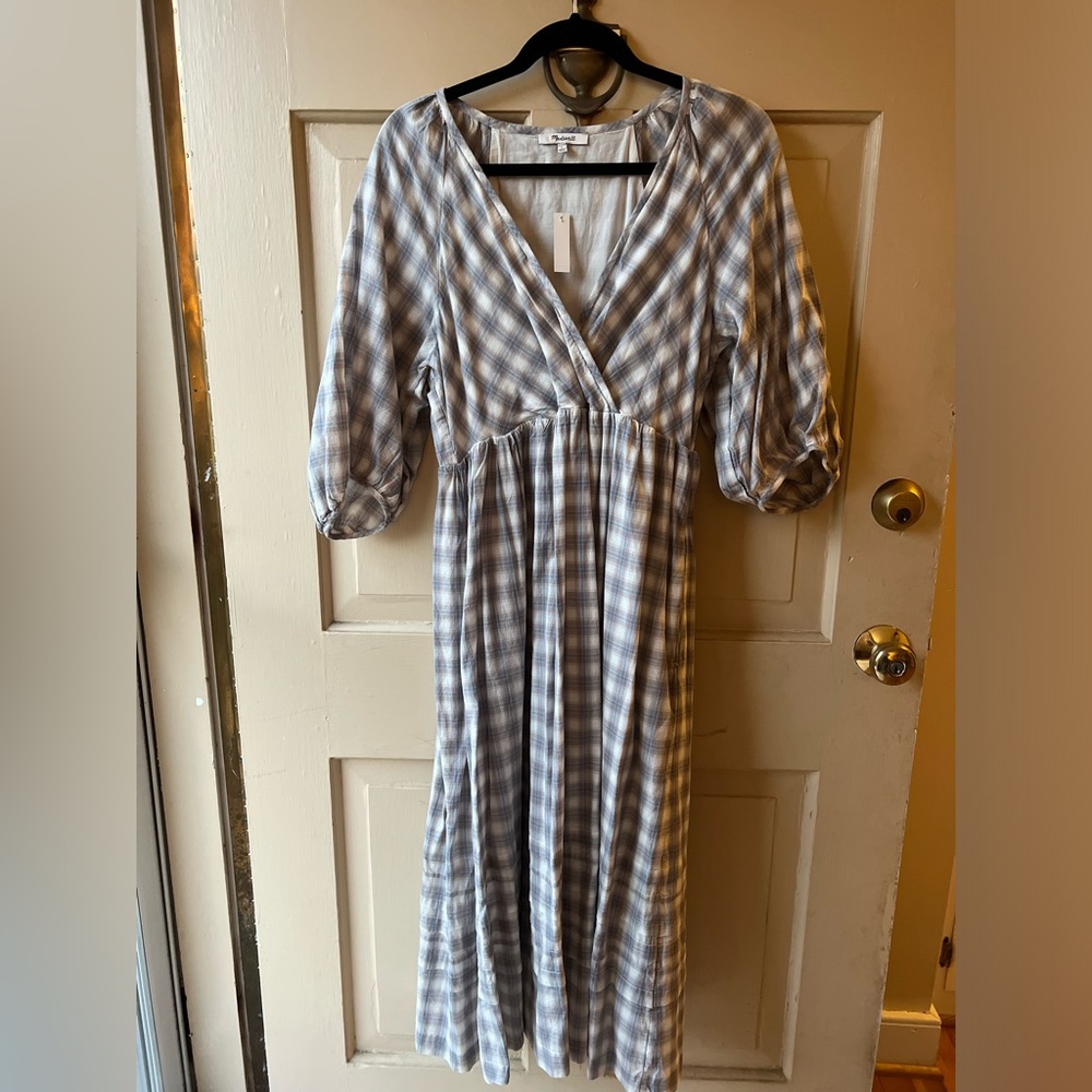 Madewell plaid dress, size large!